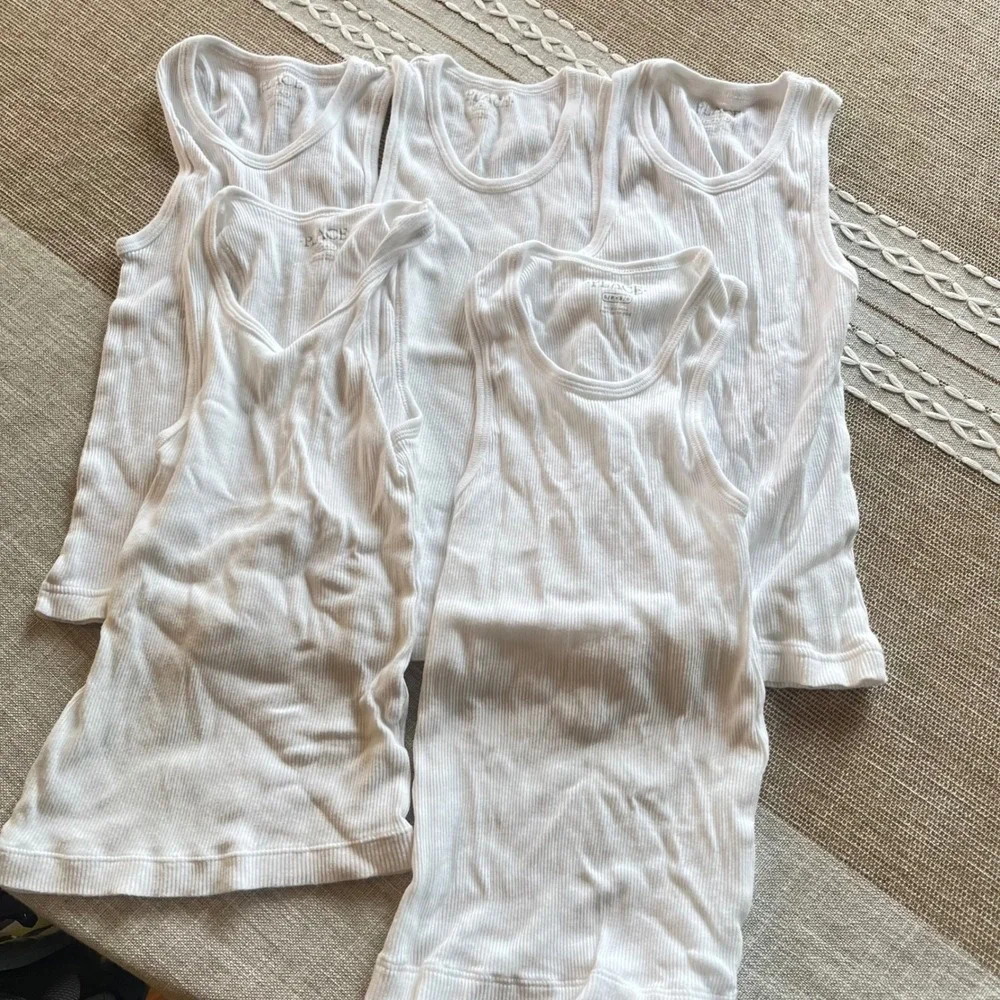 The Childrens‎ Place Tank Tops 5-Pack White Ribbed Knit Undershirt Kids